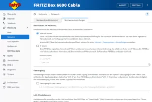 Netzwerkeinstellungen bei der Fritzbox