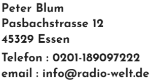 Impressum radio-welt